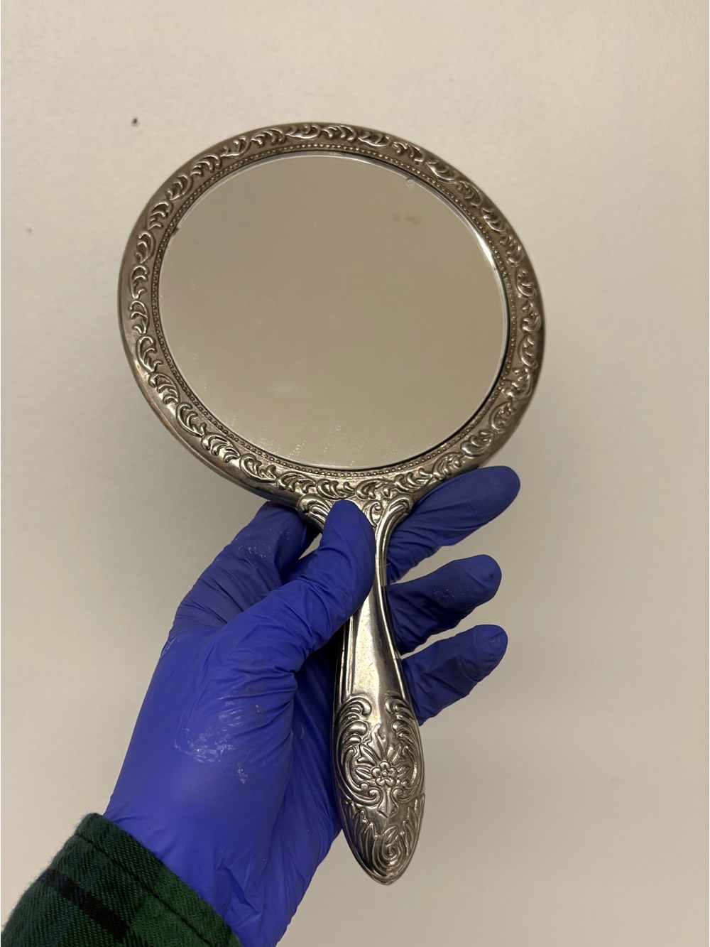 Art Nouveau Silver Plated Vanity Mirror